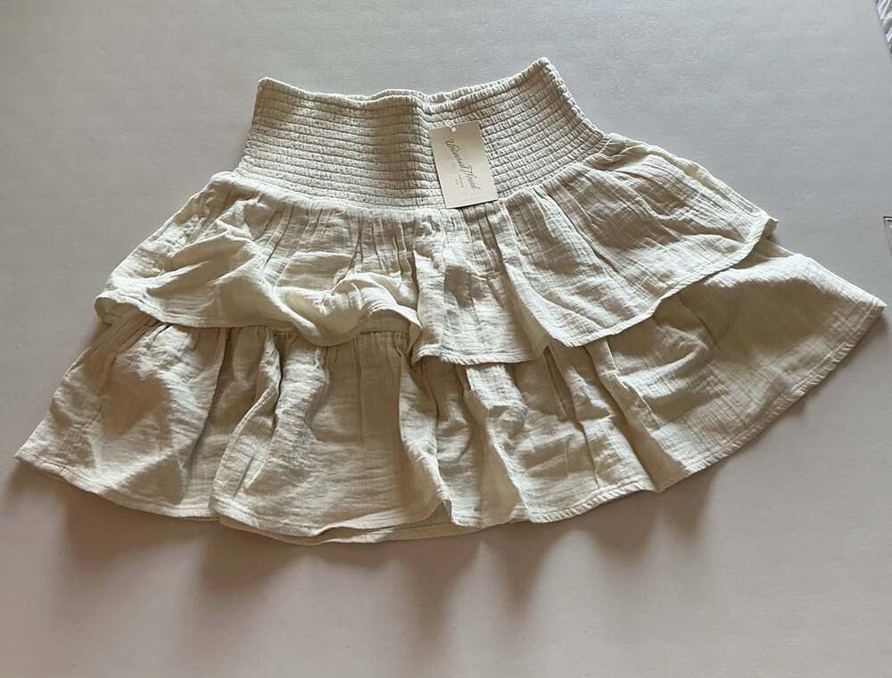 Universal Thread Ruffle Mini Skirt Size XS Tan - Picture 1 of 4